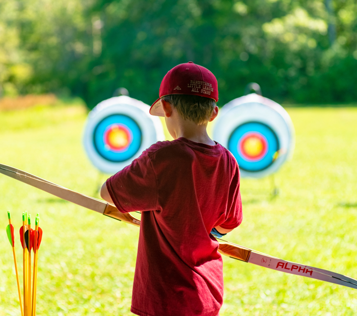 Camper doing archery